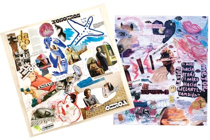 Durante la cuarentena, Jime fue convocada para participar de una muestra digital de collage para la galería de arte Mondo de Madrid, a la que llamó “What Is Unconditional Love?”. Aquí, la foto de su primer collage para Wunsch Gallery, de Buenos Aires, al que tituló Kiss.