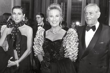 Marzo de 1990. Marcela con sus padres, Mirtha Legrand y Daniel Tinayre, quien murió en 1994