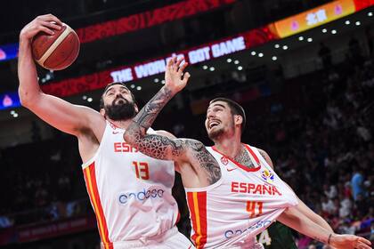 Marc Gasol y Juancho Hernangómez, dos de los grandotes talentosos de la España finalista en China 2019.
