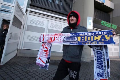 El merchandising superclásico, pero en Madrid