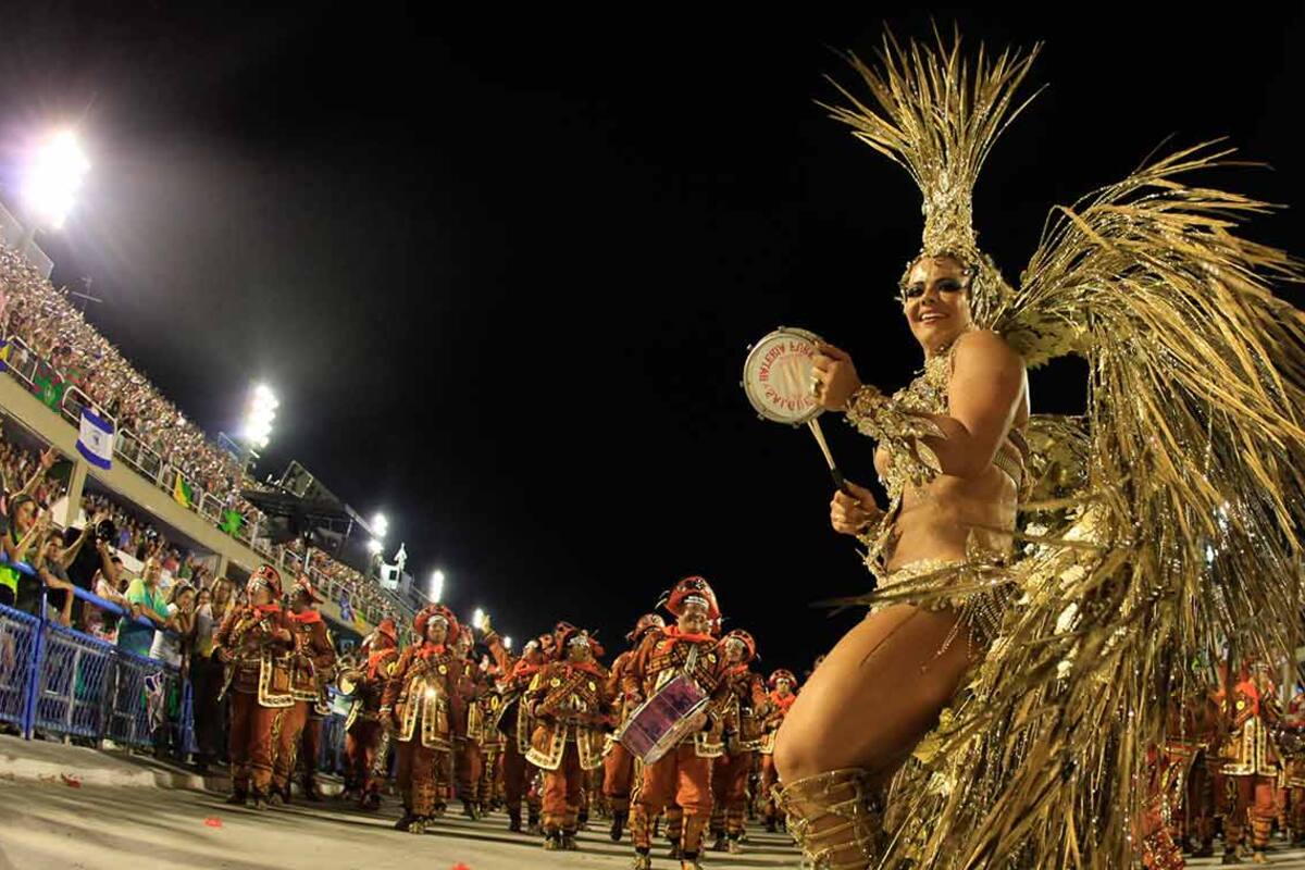 A plena celebración en el Sambódromo.