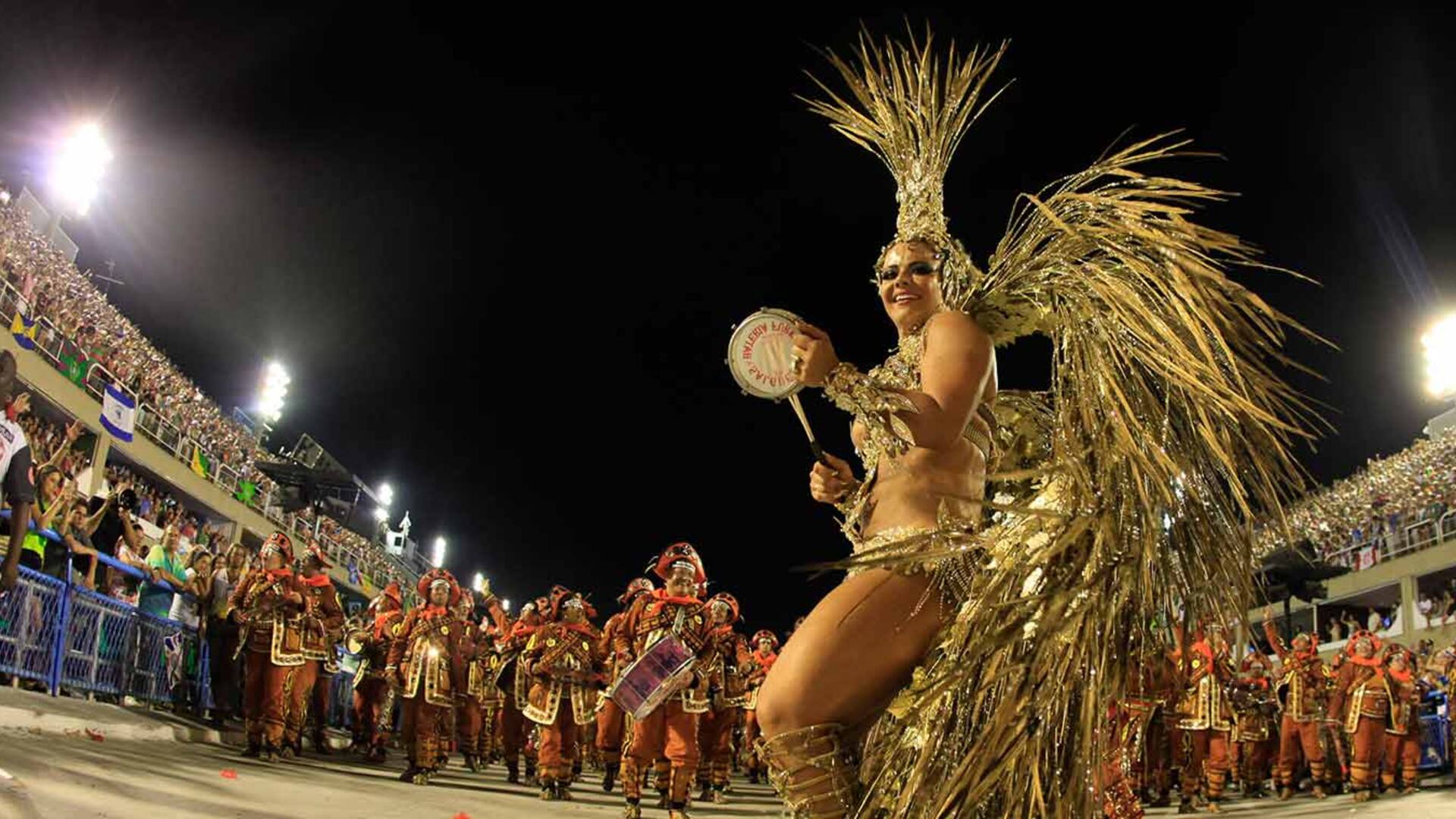 A plena celebración en el Sambódromo.