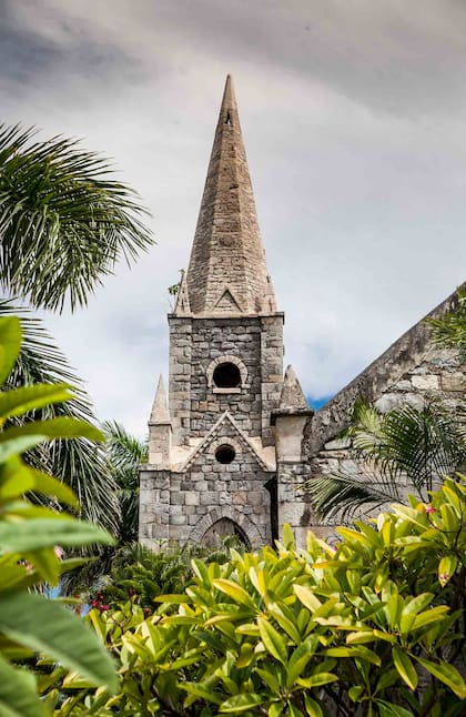 Un pintoresca iglesia de la isla.