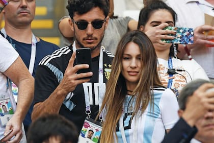 Las últimas imágenes de la pareja fueron tomadas hace poco menos de un mes, en Rusia, durante el partido de la Argentina