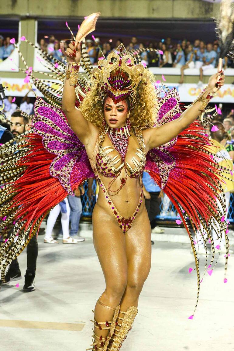 A plena celebración en el Sambódromo.