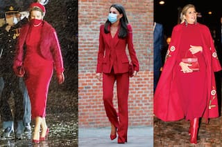 Octubre rojo royal. Máxima, Letizia y Matilde "encendieron" sus guardarropas