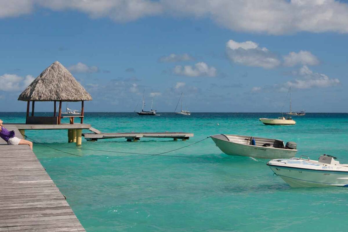 La vista desde el hotel Intercontinental de Bora Bora.
