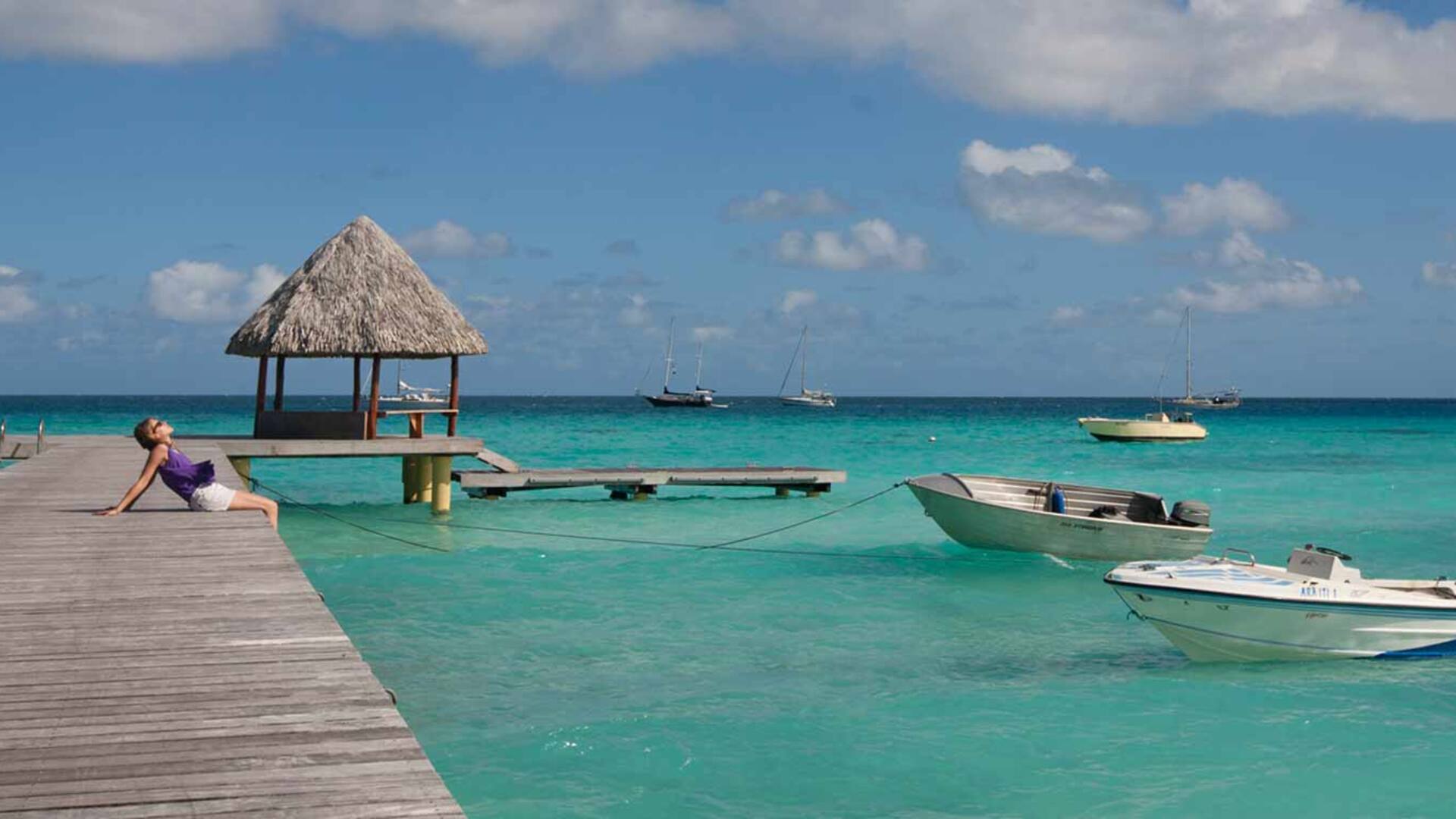 La vista desde el hotel Intercontinental de Bora Bora.