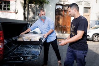 Christian Petersen. "Llevamos cinco mil comidas entregadas", dice el chef
