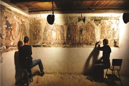 Los murales mayas fueron descubiertos en una refacción de una casa en Guatemala