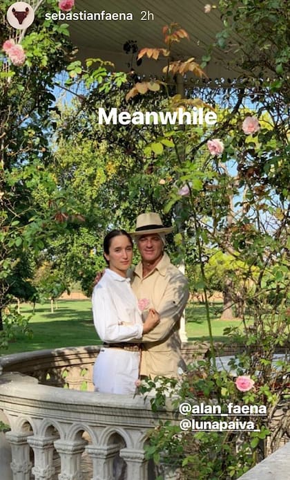 Una captura del Instagram de Sebastián, el primo de Alan, en donde se ve a la flamante pareja