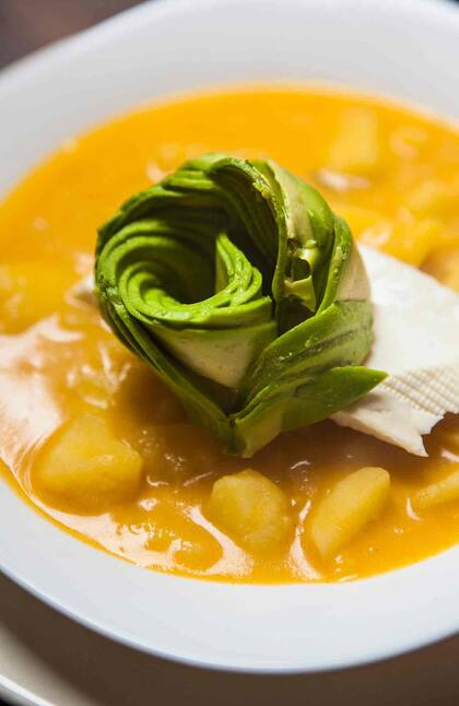 Locro de papa chola, en el restaurante Altamira.