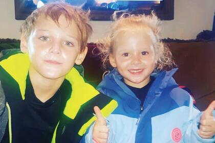 Reigen y Aiva Grace, los hijos de Sean. La pequeña lleva el nombre de la princesa Grace porque fue un pedido especial de Charlene.