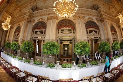 El Salón Dorado, listo para recibir a los invitados. Foto: Mauro Roll