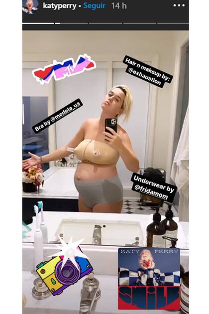 Katy Perry al natural con una foto posparto desde su casa: la cantante fue madre hace cinco días de su primera hija