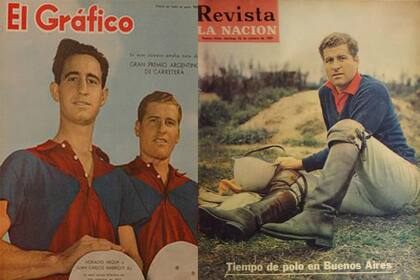 Juan Carlos Harriott en las tapas: la de El Gráfico, junto con Horacio Heguy, y la de la Revista LA NACION, en 1969