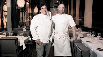 Mauro Colagreco y Germán Martitegui, ambos chef argentinos premiados por sus restaurantes