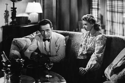 Humphrey Bogart e Ingrid Bergman en Casablanca