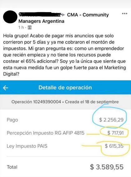 La retención comenzó a aplicarse de un momento a otro sobre los anuncios que ya estaban corriendo, lo que generó sorpresa entre los emprendedores