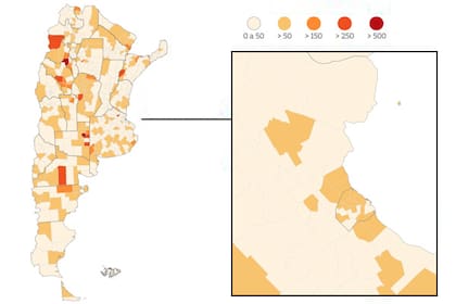 Las cifras de muertos e infectados por día en el país