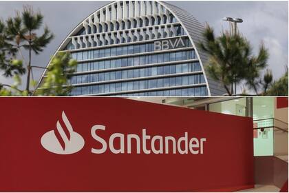 01/01/1970 Logos de BBVA y Banco Santander ECONOMIA EUROPA PRESS, BANCO SANTANDER