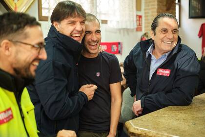 01/02/2024 Los exfutbolistas Fernando Morientes y Paulo Futre, en un evento de Mahou. DEPORTES MAHOU