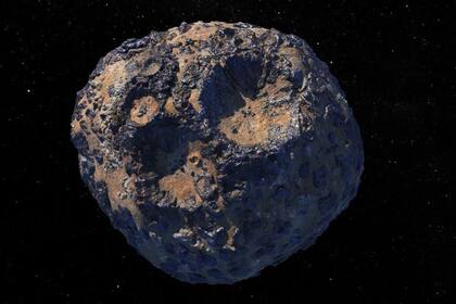 02/08/2023 Ilustración artística de un asteroide metálico POLITICA INVESTIGACIÓN Y TECNOLOGÍA ASU/PETER RUBIN