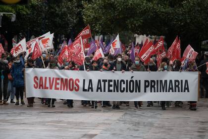 03/04/2022 Manifestación de la Plataforma Salvemos la Atención Primaria SALUD ESPAÑA EUROPA CANTABRIA CCOO