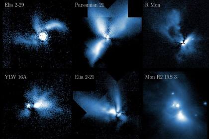 03/04/2024 Una 'limpieza' de imágenes de archivo revela dos capullos estelares . Dos estrellas aún envueltas en sus nubes de nacimiento han sido identificadas en un archivo de 16 años de imágenes de estrellas jovenas tomadas con una cámara astronómica retirada. POLITICA INVESTIGACIÓN Y TECNOLOGÍA ESO/VLT/NACO, DE REGT ET AL.