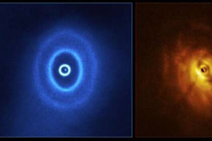 04-10-2021 Una imagen de GW Orionis, un sistema de estrellas triples con un misterioso espacio en los anillos de polvo circundantes..  En un sistema estelar a 1.300 años luz de distancia de la Tierra, investigadores de la UNLV (Universidad de Nevada, Las Vegas) pueden haber identificado el primer planeta conocido en orbitar 3 estrellas.  POLITICA INVESTIGACIÓN Y TECNOLOGÍA ALMA (ESO/NAOJ/NRAO), ESO/EXETER/KRAUS ET AL.