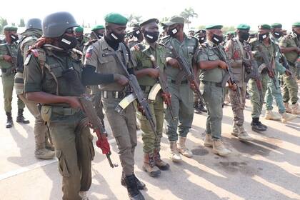 05-06-2021 Policías en Nigeria POLITICA AFRICA NIGERIA POLICÍA DE NIGERIA