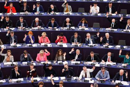 05/05/2022 Eurodiputados votan en una sesión plenaria POLITICA INTERNACIONAL PARLAMENTO EUROPEO/MATHIEU CUGNOT