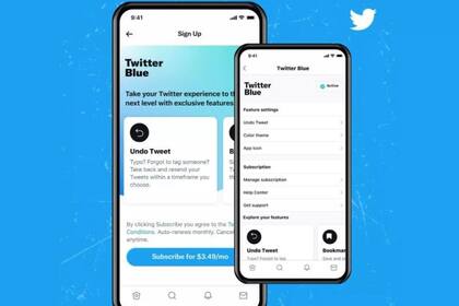 05/07/2022 Servicio de pago Twitter Blue.  El servicio de suscripción mensual Twitter Blue ya permite a los usuarios de dispositivos Android personalizar la barra de navegación que integra la aplicación.  POLITICA INVESTIGACIÓN Y TECNOLOGÍA TWITTER OFICIAL