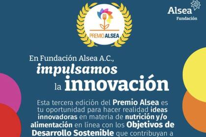 06/05/2024 La tercera edición del Premio Alsea otorgará 150.000 dólares a la investigación en materia de nutrición y alimentación. Esta convocatoria está dirigida a académicos y equipos de investigación de Argentina, Colombia, Chile, México, Uruguay y España SOCIEDAD FUNDACIÓN ALSEA