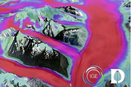07-02-2022 Incluido en la investigación estaba el primer mapeo de todos los campos de hielo de la Patagonia. Se descubrió que el enorme glaciar Upsala, que se muestra aquí, se movía a una velocidad de aproximadamente 1 milla por año..  Hay un 20% menos de hielo disponible para el aumento del nivel del mar en los glaciares del mundo de lo que se pensaba anteriormente.  POLITICA INVESTIGACIÓN Y TECNOLOGÍA IGE-CNRS ©MAPBOX ©OPENSTREETMAP ©MAXAR