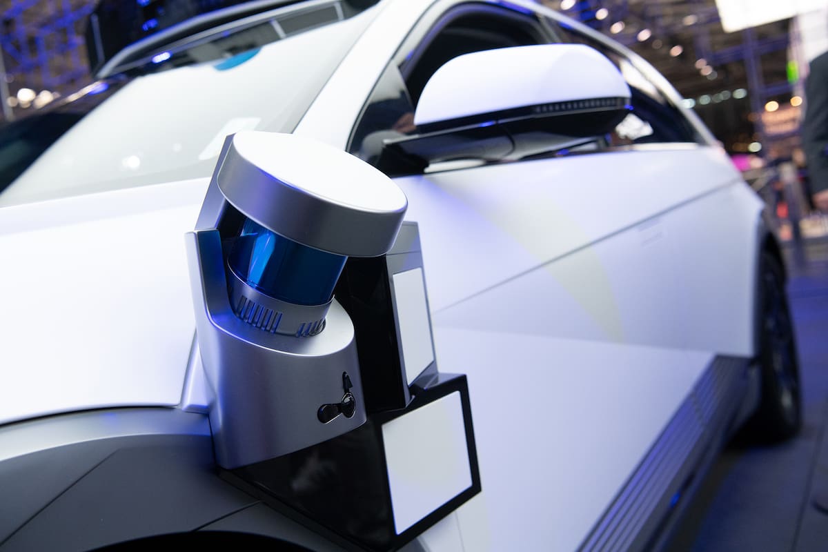 07 September 2021, Bavaria, Munich: An autonomously driving "Ioniq 5" can be seen at the Hyundai booth during the International Motor Show (IAA Mobility), scheduled to take place from 07 to 12 September 2021. Photo: Sven Hoppe/dpa