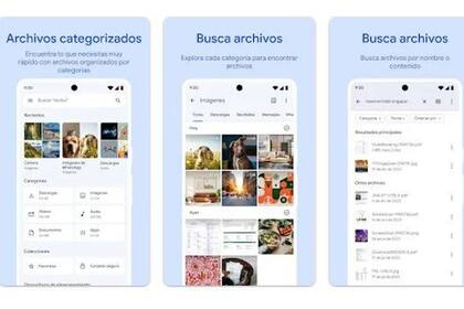 07/05/2024 Interfaz de Files by Google POLITICA INVESTIGACIÓN Y TECNOLOGÍA GOOGLE PLAY