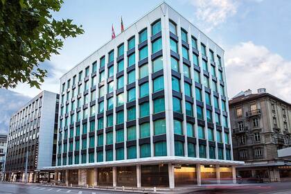 07/08/2017 Sede de Union Bancaire Privée (UBP) en Ginebra (Suiza).. El banco privado y de gestión de patrimonios Union Bancaire Privée (UBP) obtuvo un beneficio neto de 110,8 millones de francos suizos (115,1 millones de euros) durante el primer semestre de 2023, un 1,6% menos respecto a los 112,6 millones de francos suizos (117 millones de euros) que se registraron un año antes. ECONOMIA UBP