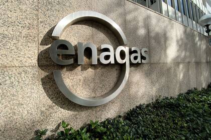 07/11/2019 Detalle del logo de Enagás en la sede de la empresa de infraestructuras de gas natural ECONOMIA Eduardo Parra - Europa Press