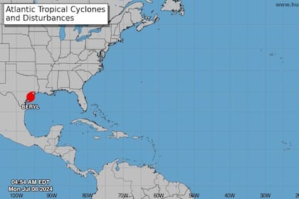 08/07/2024 'Beryl' toca tierra en el sur de Texas con vientos máximos sostenidos de 130 km/h. El huracán 'Beryl' ha tocado tierra en Matagorda, una pequeña población del sur de Texas (EEUU), con vientos máximos sostenidos de 130 kilómetros por hora (km/h) y ráfagas más fuertes, según el Centro Nacional de Huracanes (CNH) de EEUU. SOCIEDAD NOAA