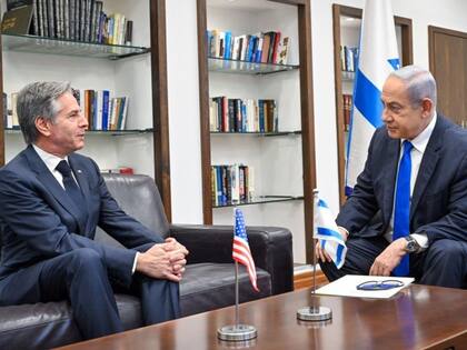 09/01/2024 El primer ministro de Israel, Benjamin Netanyahu, recibe al secretario de Estado de Estados Unidos, Antony Blinken