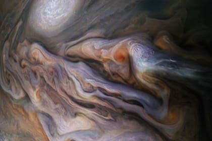 10-01-2022 Una multitud de nubes arremolinadas en el dinámico Cinturón Templado Norte Norte de Júpiter se captura en esta imagen de la nave espacial Juno de la NASA. POLITICA INVESTIGACIÓN Y TECNOLOGÍA NASA/JPL-CALTECH/SWRI/MSSS