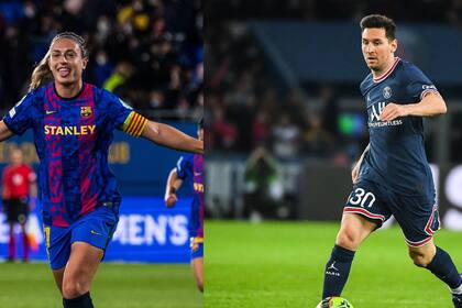 10-11-2021 La jugadora del Barça Femení Alexia Putellas y el jugador del PSG Leo Messi ganan el premio GOAL50 2021 DEPORTES