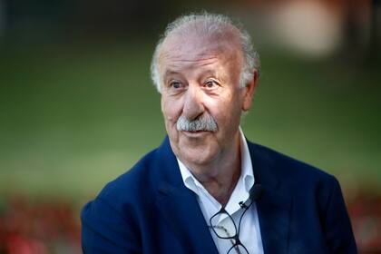10/07/2020 El ex seleccionador nacional de fútbol Vicente del Bosque, durante el acto de conmemoración del X aniversario de la victoria de la selección española de fútbol en el Mundial de Sudáfrica, con la exhibición del trofeo de la Copa del Mundo conquistado por la 'Roja'. En la sede del Consejo Superior de Deportes ubicado en la Calle Martín Fierro, 5, Madrid, (España), a 10 de julio de 2020. POLITICA Óscar J.Barroso - Europa Press