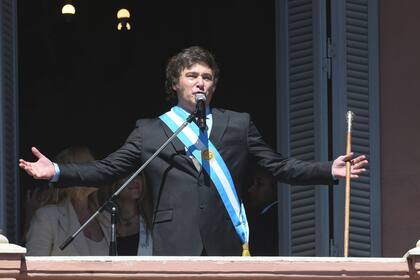 10/12/2023 Javier Milei el día de su toma de posesión como presidente de Argentina  NACHO SÁNCHEZ - TÉLAM