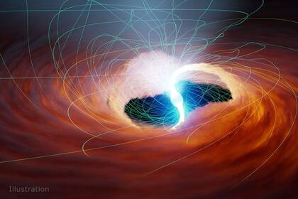 11/04/2023 En esta ilustración de una fuente de rayos X ultraluminosa, dos ríos de gas caliente son atraídos hacia la superficie de una estrella de neutrones.. El observatorio espacial NuSTAR de la NASA ha confirmado que las fuentes de rayos X ultraluminosas (ULX) cósmicas son tan brillantes como parecen y superan el límite de Eddington. POLITICA INVESTIGACIÓN Y TECNOLOGÍA NASA/JPL-CALTECH