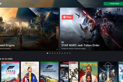 11/04/2024 La plataforma Xbox Cloud Gaming en versión web. POLITICA XBOX