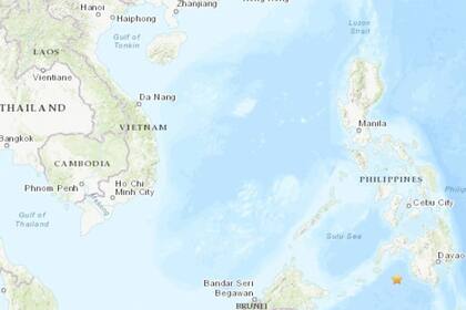 11/07/2024 Epicentro del terremoto de magnitud 7,1 en la escala abierta de Richter registrado en Filipinas SOCIEDAD ASIA FILIPINAS INTERNACIONAL USGS