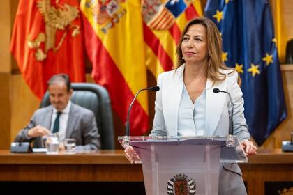 11/07/2024 Fútbol.- Chueca celebra que Zaragoza sea sede del Mundial 2030 y recalca que "el proyecto está en plazo". La alcaldesa de Zaragoza, Natalia Chueca, ha confirmado que su ciudad será una de las 11 sedes españolas del Mundial masculino de fútbol del año 2030 y ha dejado claro que "el proyecto está en plazo", indicando que el consejero municipal de Urbanismo, Víctor Serrano, será el interlocutor ante la Real Federación Española de Fútbol (RFEF). DEPORTES ARAGÓN ESPAÑA EUROPA ZARAGOZA POLÍTICA AYUNTAMIENTO.