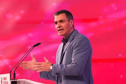 11/11/2023 El presidente del gobierno, en funciones, de España y secretario general del PSOE, Pedro Sánchez, durante el Congreso del Partido Socialista Europeo en el Palacio de Congresos, a 11 de noviembre de 2023 en Málaga (Andalucía, España). El presidente del gobierno, en funcione, de España y secretario general del PSOE, Pedro Sánchez, ha participado en el Congreso del Partido Socialista Europeo. POLITICA Álex Zea - Europa Press